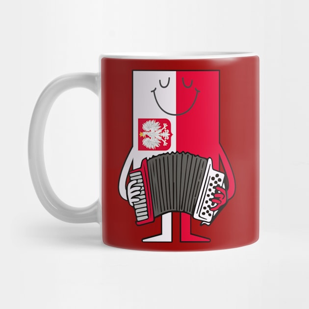 Polska Accordion Flag by DeepDiveThreads